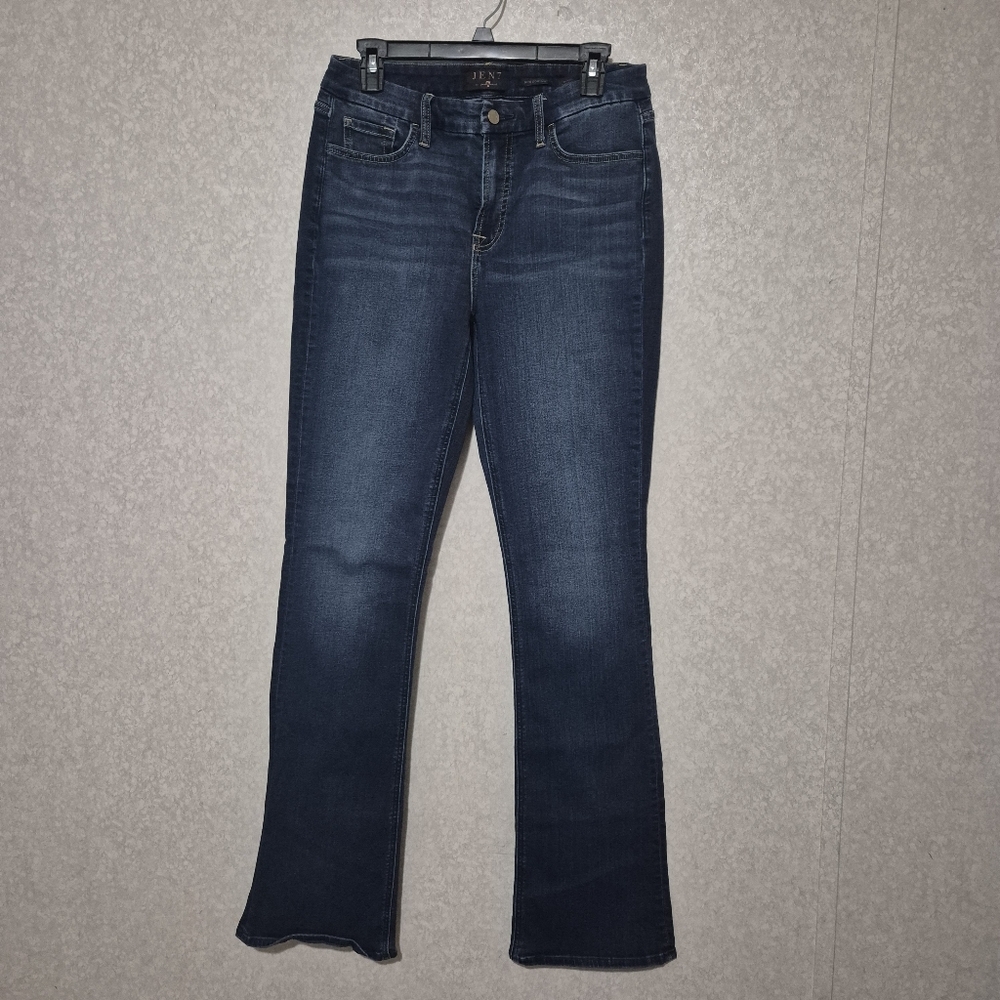 JEN 7 BLUE WOMENS SLIM BOOTCUT JEANS...SIZE:8